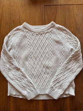 J Crew cable knit 100% cotton sweater size M